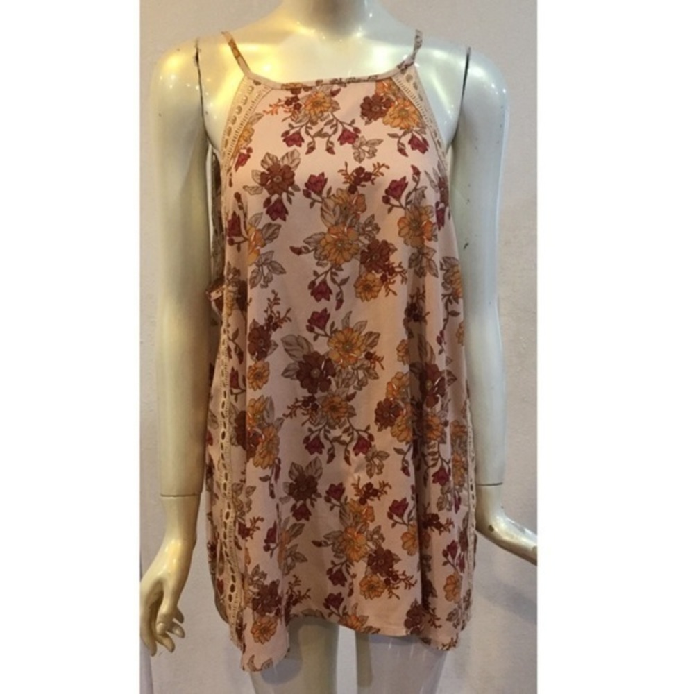Floral Sleeveless Blouse - Multicolor
